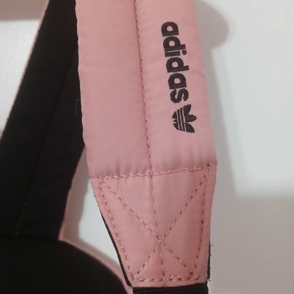 Adidas Classic Embroidered Logo Coral black padded laptop Collegiate Backpack - Picture 5 of 10